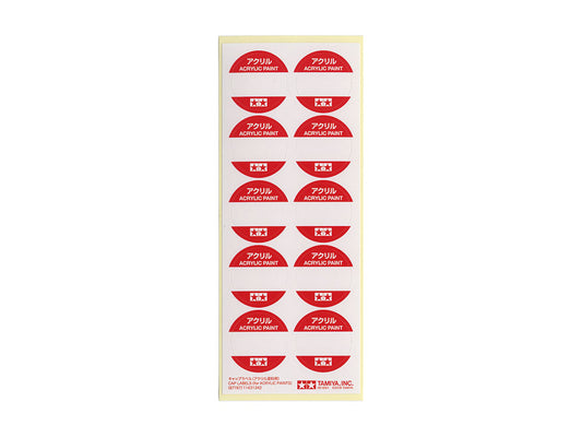 Cap Labels (Acrylic Paints) - Tamiya - TAM87197