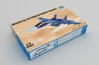 Russian SU-34 Fullback Fighter Bomber - 1/72 Scale - Trumpeter - TRU01652