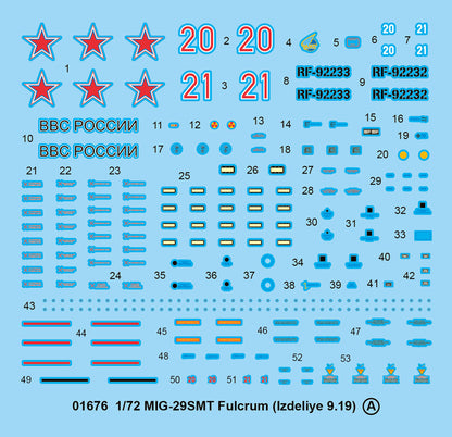 MIG-29SMT Fulcrum (IZDELIYE 9.19) - 1/72 Scale - Trumpeter - TRU01676