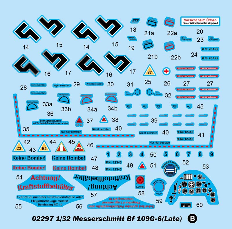 Messerschmitt BF109G-6 Late - 1/32 Scale - Trumpeter - TRU02297