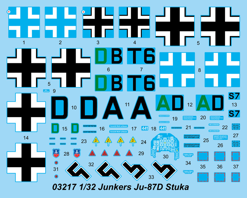 Junkers JU-87D Stuka - 1/32 Scale - Trumpeter - TRU03217