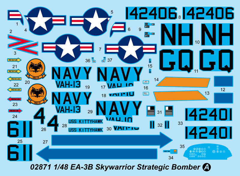 EA-3B Skywarrior Strategic Bomber - 1/48 Scale - Trumpeter - TRU02871