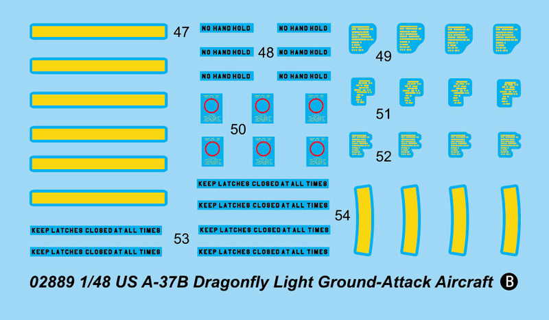 A-37B Dragonfly Light Ground Attack Aircraft - 1/48 Scale - Trumpeter - TRU02889