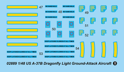 A-37B Dragonfly Light Ground Attack Aircraft - 1/48 Scale - Trumpeter - TRU02889