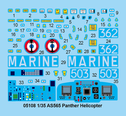 AS565 Panther Helicopter - 1/35 Scale - Trumpeter - TRU05108