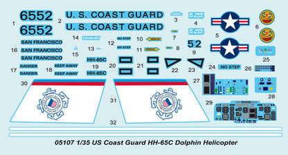 HH-65C Dolphin Helicopter - 1/35 Scale - Trumpeter - TRU05107