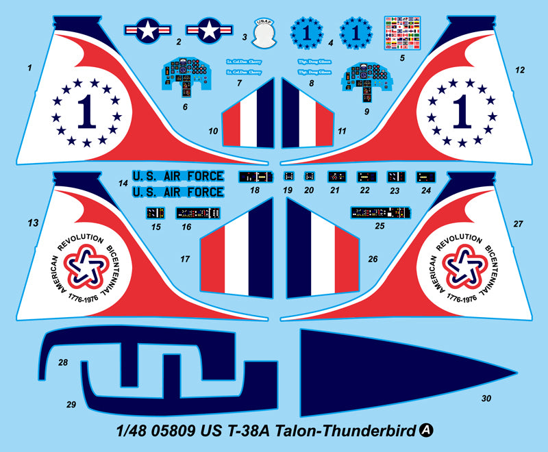 T-38A Talon Thunderbirds - 1/48 Scale - Trumpeter - TRU05809