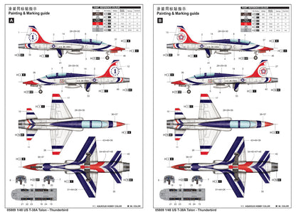 T-38A Talon Thunderbirds - 1/48 Scale - Trumpeter - TRU05809