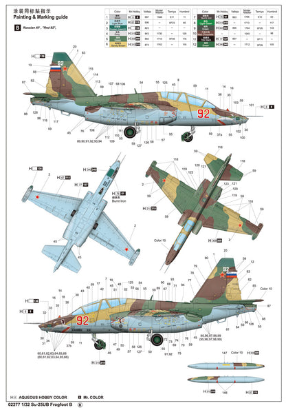 SU-25UB Frogfoot B - 1/32 Scale - Trumpeter - TRU02277