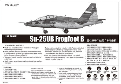 SU-25UB Frogfoot B - 1/32 Scale - Trumpeter - TRU02277