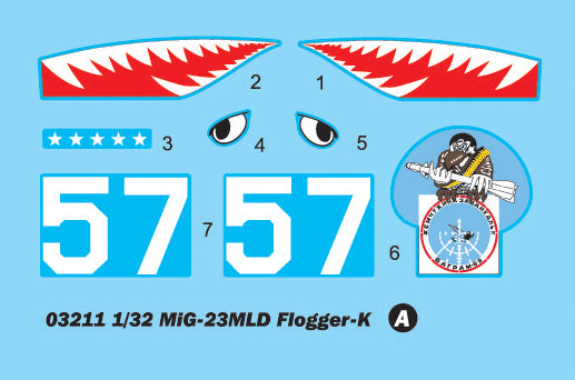 MIG-23MLD Flogger-K - 1/32 Scale - Trumpeter - TRU03211