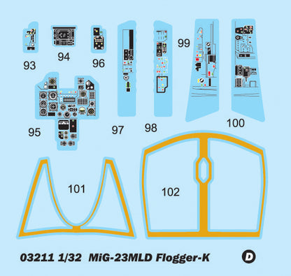 MIG-23MLD Flogger-K - 1/32 Scale - Trumpeter - TRU03211