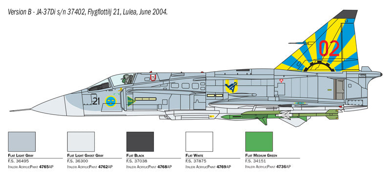 SAAB 37 Viggen - 1/48 Scale - Italeri - IT2785