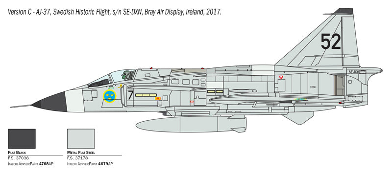 SAAB 37 Viggen - 1/48 Scale - Italeri - IT2785
