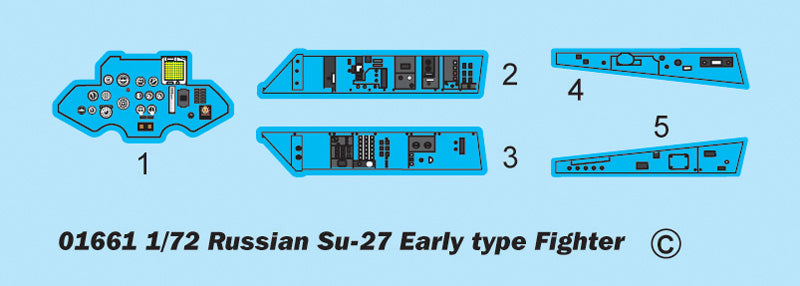 Russian SU-27 Early Type Fighter - 1/72 Scale - Trumpeter - TRU01661