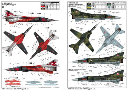 MIG-23MF Flogger-B - 1/48 Scale - Trumpeter - TRU02854