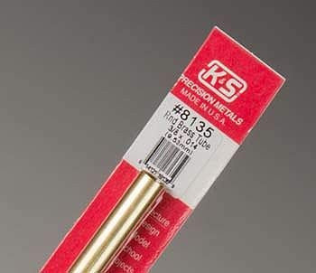 3/8" Brass Round Tube 12" .014" Wall 1 pcs - K&S - K&S8135