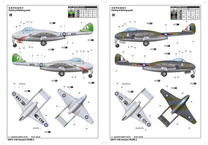 Vampire FB. Mk.5 - 1/48 Scale - Trumpeter - TRU02874