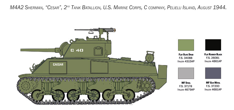 M4 Sherman US Marine Corps - 1/35 Scale - Italeri - IT6583