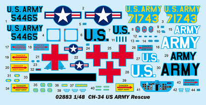 CH-34 US ARMY Rescue - 1/48 Scale - Trumpeter - TRU02883