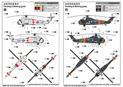 CH-34 US ARMY Rescue - 1/48 Scale - Trumpeter - TRU02883