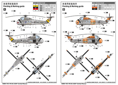 HH-34J USAF Combat Rescue - 1/48 Scale - Trumpeter - TRU02884