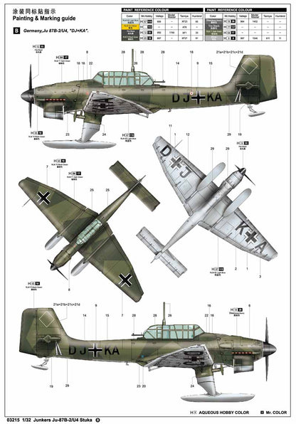 Junkers JU-87B-2/U4 Stuka - 1/32 Scale - Trumpeter - TRU03215