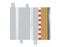 Half Straight Borders 175mm x 4 - 1/32 Scale - Scalextric - SCAC8223