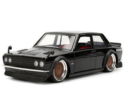 Datsun 510 ADVAN Black JDM Tuners 1973 - 1/24 Scale - Jada - JAD35954