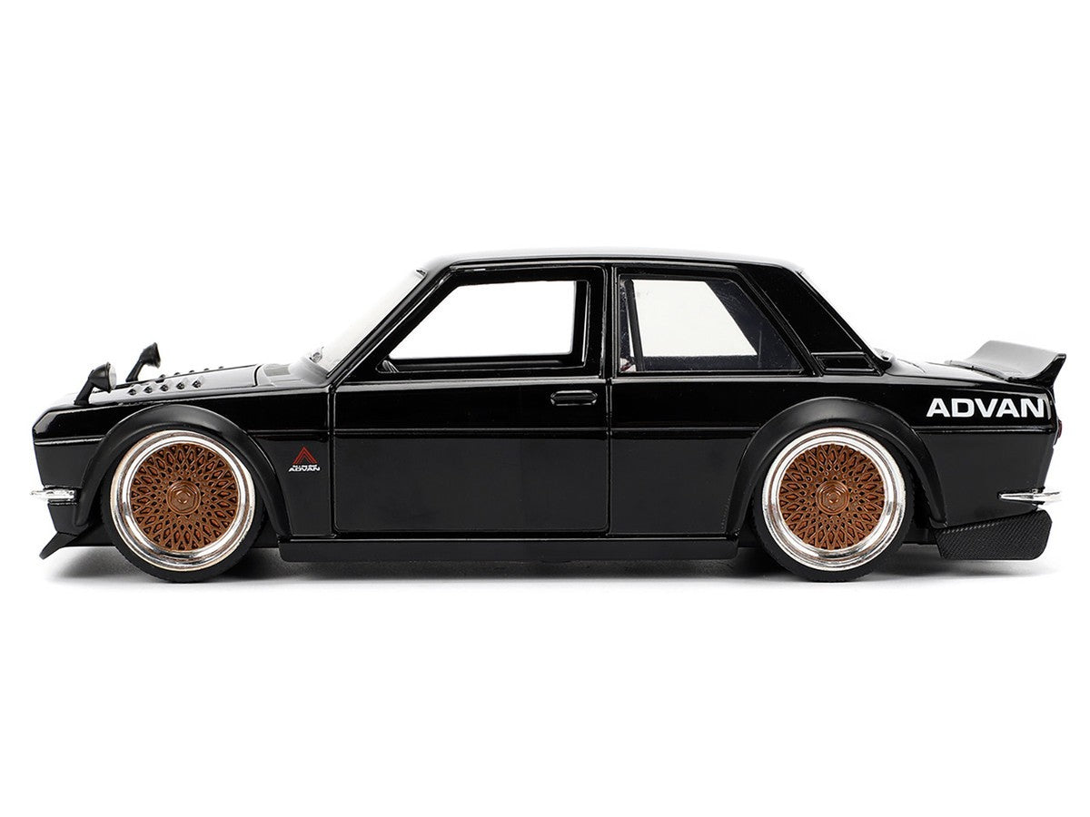 Datsun 510 ADVAN Black JDM Tuners 1973 - 1/24 Scale - Jada - JAD35954