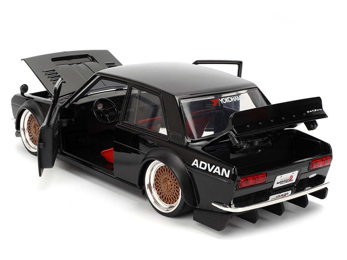 Datsun 510 ADVAN Black JDM Tuners 1973 - 1/24 Scale - Jada - JAD35954