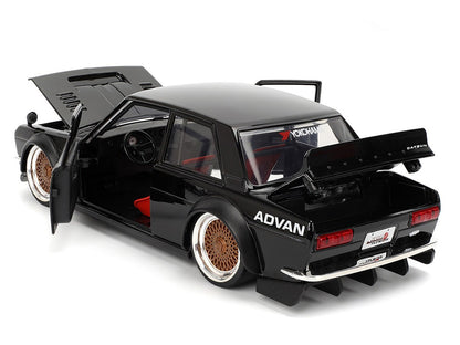 Datsun 510 ADVAN Black JDM Tuners 1973 - 1/24 Scale - Jada - JAD35954