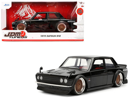Datsun 510 ADVAN Black JDM Tuners 1973 - 1/24 Scale - Jada - JAD35954