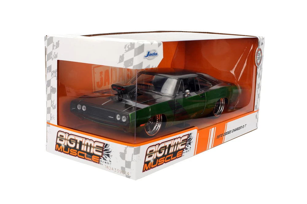 Dodge Charger R/T Candy Green and Dark Grey BTM 1970 - 1/24 Scale - Jada - JAD36298