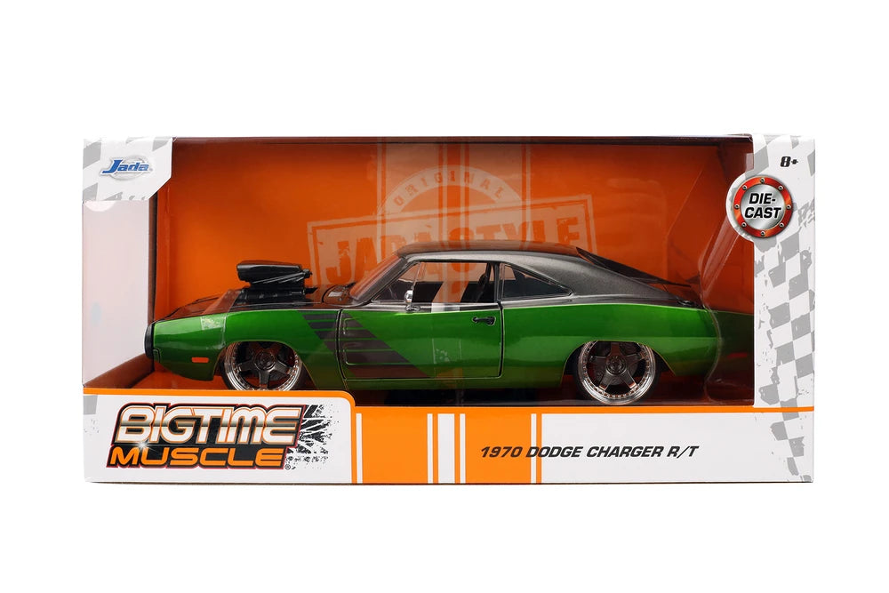 Dodge Charger R/T Candy Green and Dark Grey BTM 1970 - 1/24 Scale - Jada - JAD36298