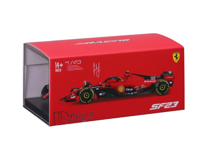 Ferrari F1 SF-23 2023 w/helmet/Case #55 Sainz 1/43 Bburago Bur18-36835-55