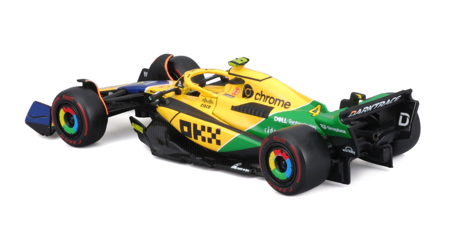 McLaren F1 MCL38 2024 Senna (w/Helmet HC) #4 1/43 Bburago Bur18-38215S-4
