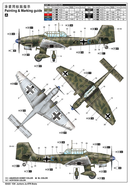 Junkers JU-87R Stuka - 1/24 Scale - Trumpeter - TRU02423
