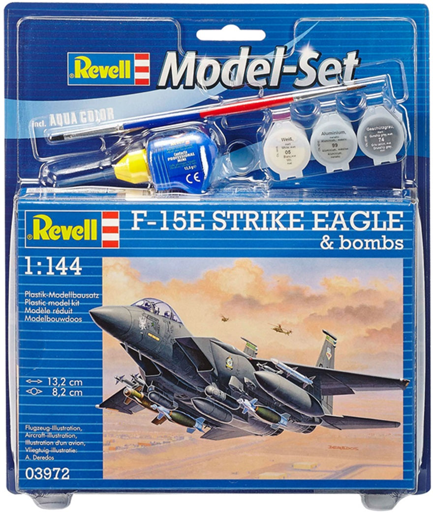 Model Set F-15E Strike Eagle & Bombs - 1/144 Scale - Revell - REV63972