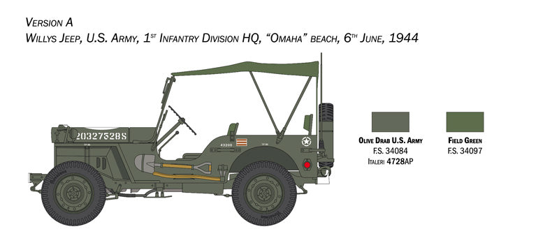 Willys Jeep MB "80th Year Anniversary" - 1/24 Scale - Italeri - IT3635