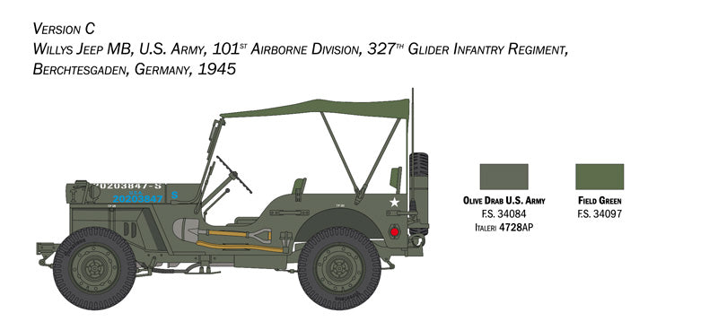 Willys Jeep MB "80th Year Anniversary" - 1/24 Scale - Italeri - IT3635