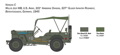 Willys Jeep MB "80th Year Anniversary" - 1/24 Scale - Italeri - IT3635