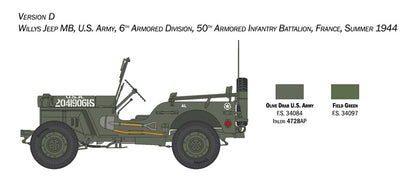 Willys Jeep MB "80th Year Anniversary" - 1/24 Scale - Italeri - IT3635
