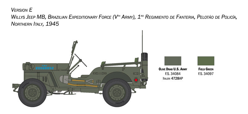 Willys Jeep MB "80th Year Anniversary" - 1/24 Scale - Italeri - IT3635