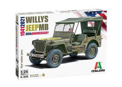Willys Jeep MB "80th Year Anniversary" - 1/24 Scale - Italeri - IT3635