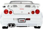 Nissan Skyline GT-R R3 JDM Tuner White/C/Fiber Hood 2002 - 1/24 Scale - Jada - JAD36339