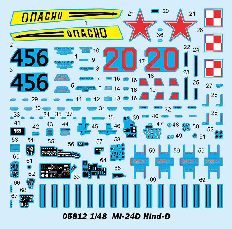 MI-24D Hind-D - 1/48 Scale - Trumpeter - TRU05812