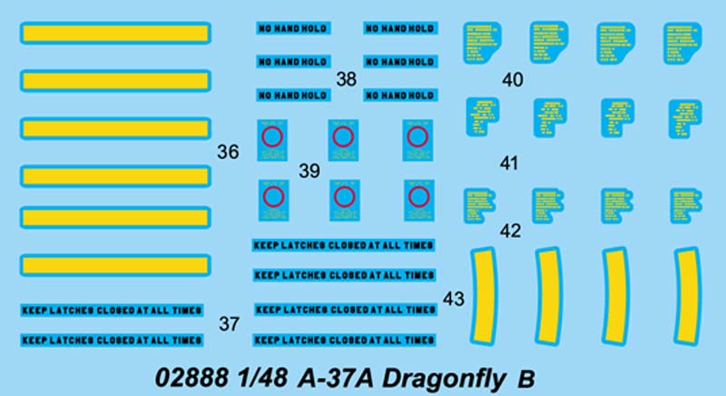 A-37A Dragonfly Light Ground Attack Aircraft - 1/48 Scale - Trumpeter - TRU02888