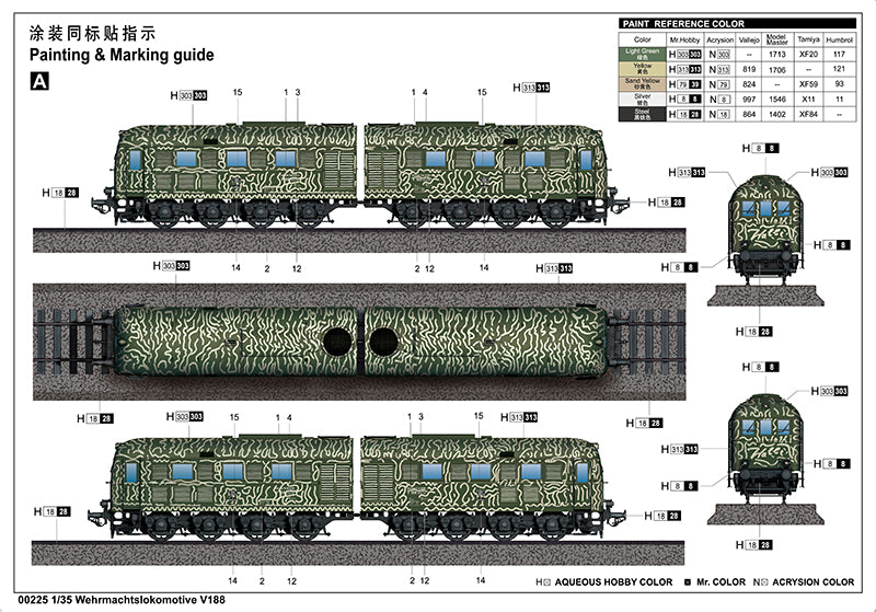 Wehrmachtslokomotive V188 - 1/35 Scale - Trumpeter - TRU00225