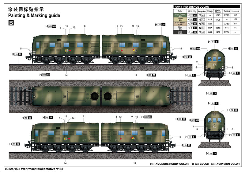 Wehrmachtslokomotive V188 - 1/35 Scale - Trumpeter - TRU00225